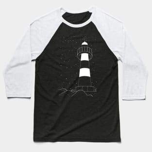 Lighthouse and the stars. Baseball T-Shirt